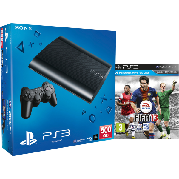 PS3: New Sony PlayStation 3 Slim Console (500 GB) - Black ...