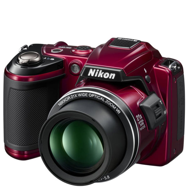 Nikon Coolpix L120 Digital Camera Red (14MP, 21x Optical Zoom) 3 Inch