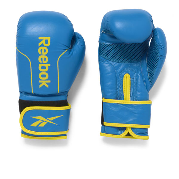 Reebok Leather Boxing Gloves 8oz Cyan FREE UK Delivery
