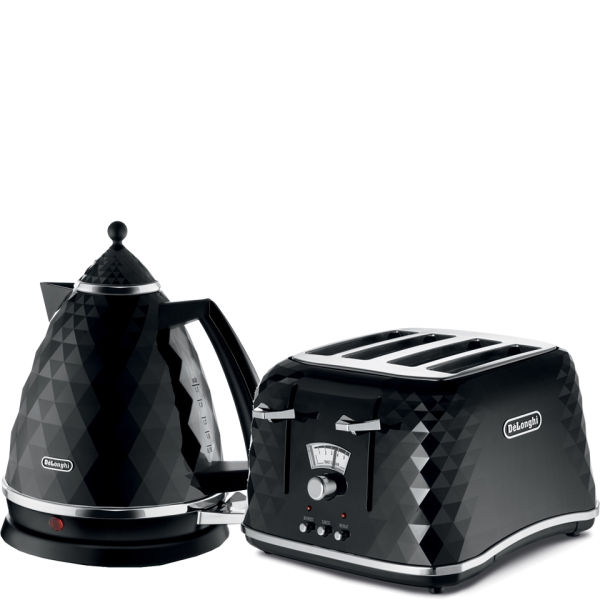 De'Longhi Brillante 4 Slice Toaster and Kettle Bundle Black IWOOT