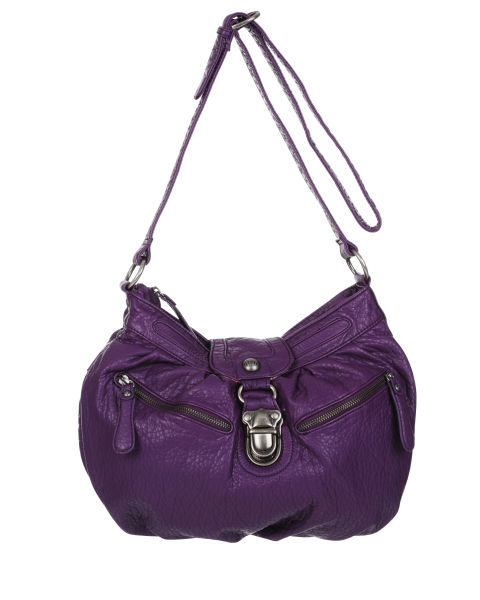 Nica Rosie Pushlock Front Large Cross Body Bag - Purple