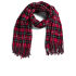 Women's checked 'Rebel' scarf from ONLY with woven construction and classic red check print. Oversized and easy to style, the scarf is complete with tasselled edges. - K.N.  100% Acrylic  Measurements: L:200 x W:80cm