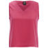 The women's sleeveless 'Charlot' top from Vero Moda cuts a slightly cropped silhouette with V-neck and asymmetrical back slit detailing. - K.N.  100% Polyester