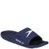 The Speedo Men's Core Slide Shoes in navy and white boast a soft EVA upper for optimum comfort, whilst the Rapid Drainage holes help to remove excess water. Set upon an injection molded EVA sole, the shoes are naturally antibacterial, and feature a hydro disperse system which provides maximum traction on wet surfaces. - L.M.  Features:    Speedo Men's Core Slide Shoe  Soft EVA upper  Rapid Drainage holes provide optimum underfoot comfort  Injection molded EVA sole  Hydro disperse system for traction on wet surfaces  Naturally antibacterial