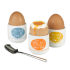 The Rob Ryan Egg Cups are made from durable ceramic  and feature beautiful papercut designs that are romantic and intricate. A great gift idea  this set of three eggcups is sure to brighten up anyone's morning. - L.M.  Features:    Rob Ryan Egg Cups  Set of three  Papercut designs  Made from ceramic