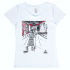 Expressionist painter Ben Mosley collaborates with ITV to introduce the women's 'Text Santa Ben Mosley T-Shirt' in white. Carefully crafted from stretch cotton for the perfect fit and adorned with Ben's Christmas inspired graphic to the front. Complete with short sleeves and V-neck. - K.N.  95% Cotton, 5% Elastane  *A minimum of 25% from the sale of this item will be donated to the Text Santa appeal.