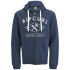 Rip Curl Surf Palm regular fit hoody in blue with a full zip closure and a contrast Rip Curl surf print on the chest. The zip hoody is finished with a drawstring adjustable hood  kangaroo front pocket and a ribbed hem and cuffs. - A.D.    Ripcurl Diamond Palm Surf T-shirt  Ripcurl print on the chest  Ribbed crew neckline  Small woven brand tab on the sleeve