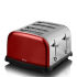 For the perfect toast  this Metallic 4 Slice Toaster from Swan is ideal to toast 4 slices of bread  bagels or pita breads at one time. With a variable browning control  this will guarantee your bread toasted to your preference. This toaster also features the ability to defrost  reheat or even cancel before the timer ends. Complete with a removable crumb tray  a high lift facility and non-slip feet. - GG.     4 slice toaster  Variable browning control  Defrost/Reheat and cancel buttons  Removable crumb tray  High lift facility  Non-slip feet