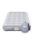 The Aerobed Sleepeasy Single Airbed is a comfortable sleeping option at home or when you travel. Powered by a unique and powerful profile pump that can be controlled by a built-in dial system for easy inflation  deflation or to get the perfect comfort level. This single will fit standard sheets and can be kept in the carry bag for easy storage and transportation. - A.D.  Key Features:    Aerobed Sleepeasy Single Airbed  Mains operated pump  60 second inflation and deflation  Fits standard sheets  Stores in the carry bag for easy transportation  Smooth flocked surface  Coil construction for stability  Bed rolls up and stores compactly in a durable 100% cotton carry bag