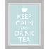 A stunning framed 40&times;30cm photographic print featuring a parody on the unused WW2 motivational poster phrase Keep Calm and Carry On. This version encourages us to Keep Calm and Drink Tea  no finer British way to relax and unwind from your troubles.