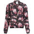ONLY present the women's 'Rayne' floral bomber jacket. Adorned with contrast flowers  the classic silhouette features a tonal collar  zip through fastening and elasticated hem and cuffs. Complete with pockets to the hips. - K.N.  Polyester
