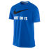 The Nike Men's Just Do It T-Shirt features soft and comfortable cotton construction with a Nike swoosh 'Just Do It.' screen printed graphic. This durable short sleeve T-shirt also features a rib crew neck with interior taping for comfort. - A.D.  Features:    Comfortable and durable cotton construction  Short sleeve  Rib crew neck with interior taping for comfort  Short sleeves  'Just Do It.' and Nike swoosh screen print