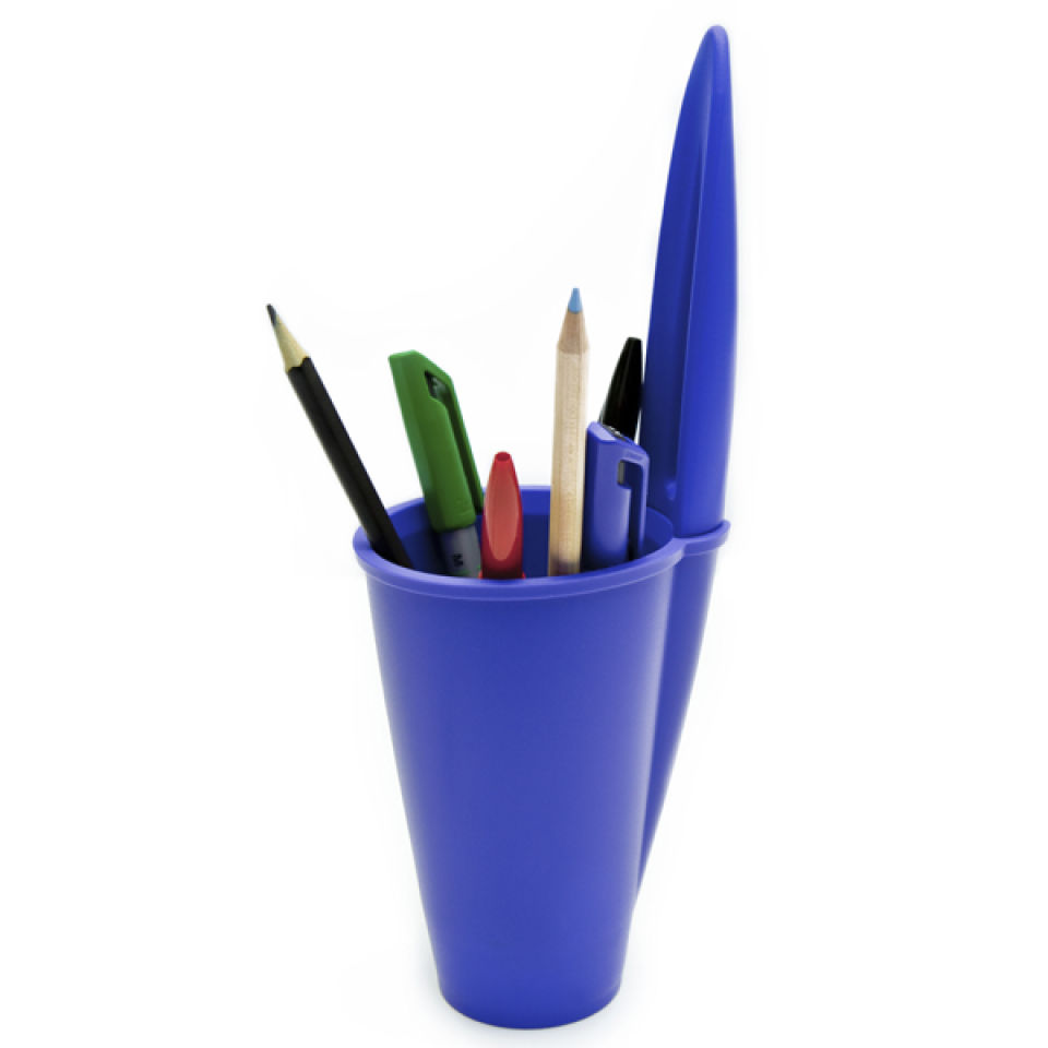 Pen Lid Shaped Pen Holder Blue IWOOT