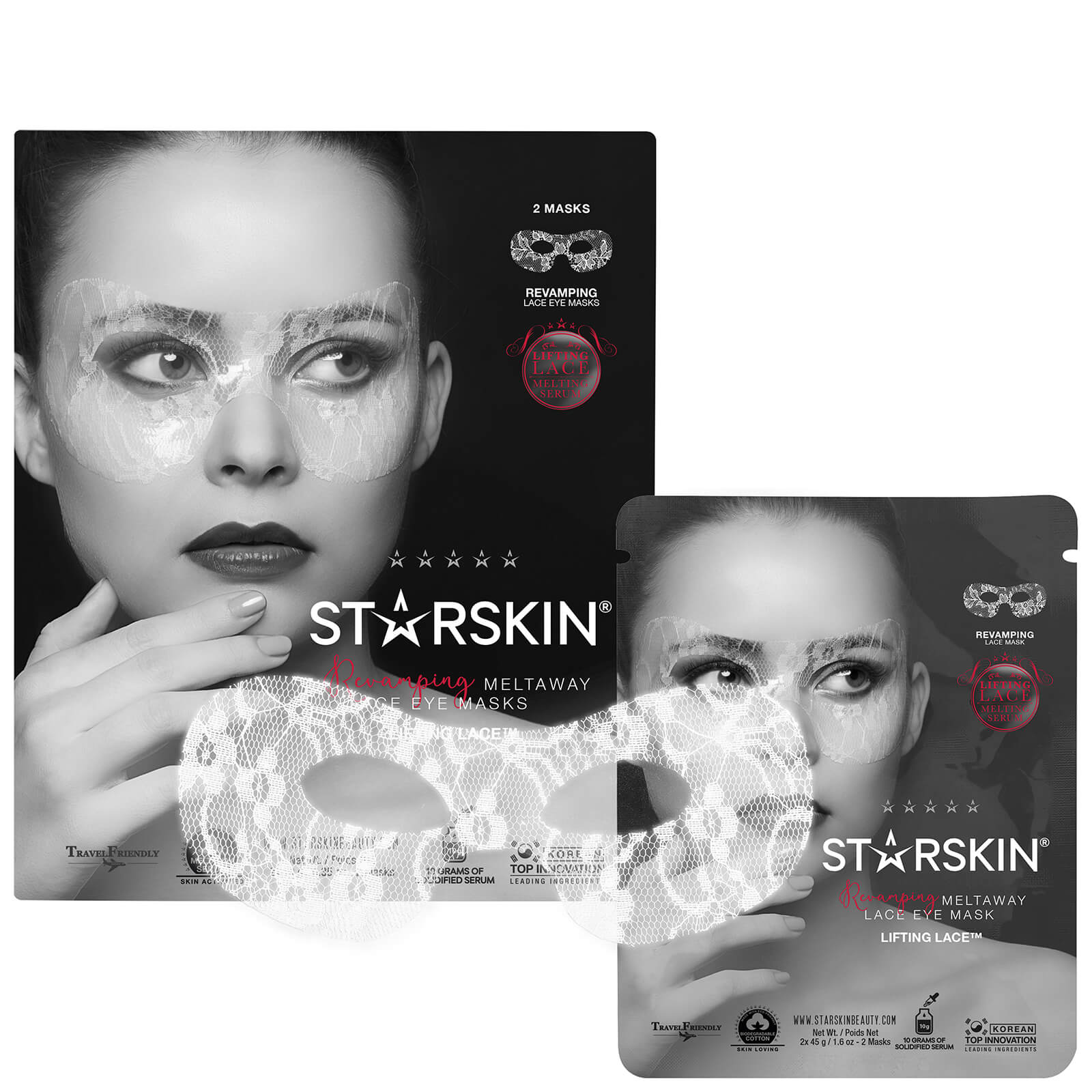 «Кружевные» обновляющие патчи для глаз с эффектом лифтинга STARSKIN Lifting Lace™ Revamping Meltaway Lace Eye Masks 2 x 10 г
«Кружевные» обновляющие патчи для глаз с эффектом лифтинга STARSKIN Lifting Lace™ Revamping Meltaway Lace Eye Masks 2 x 10 г