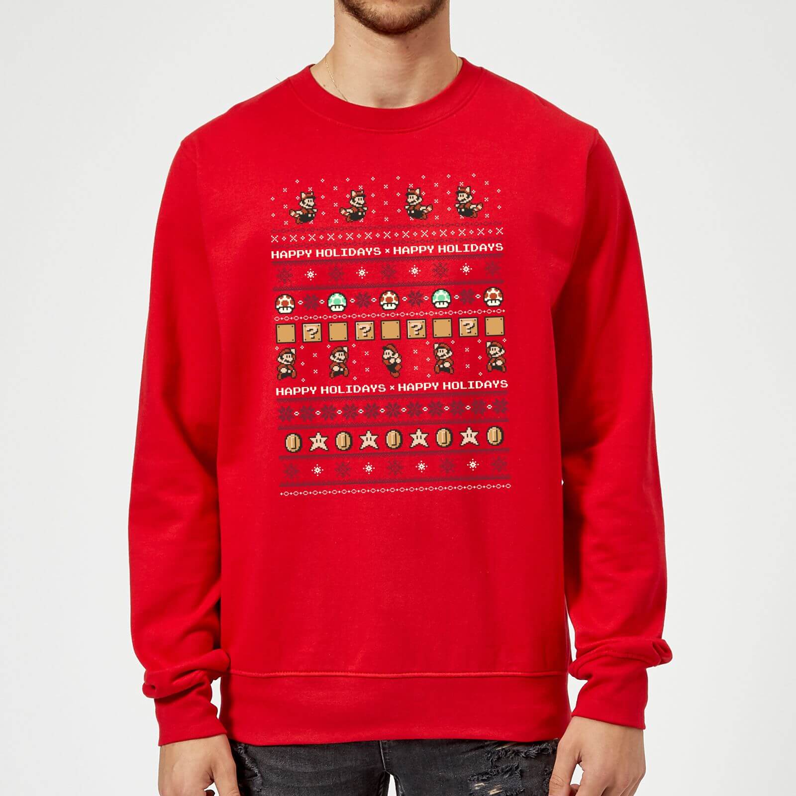 Pull de Noël Homme Nintendo Super Mario - Happy Holidays The Good Guys - Rouge - M
Pull de Noël Homme Nintendo Super Mario - Happy Holidays The Good Guys - Rouge - M