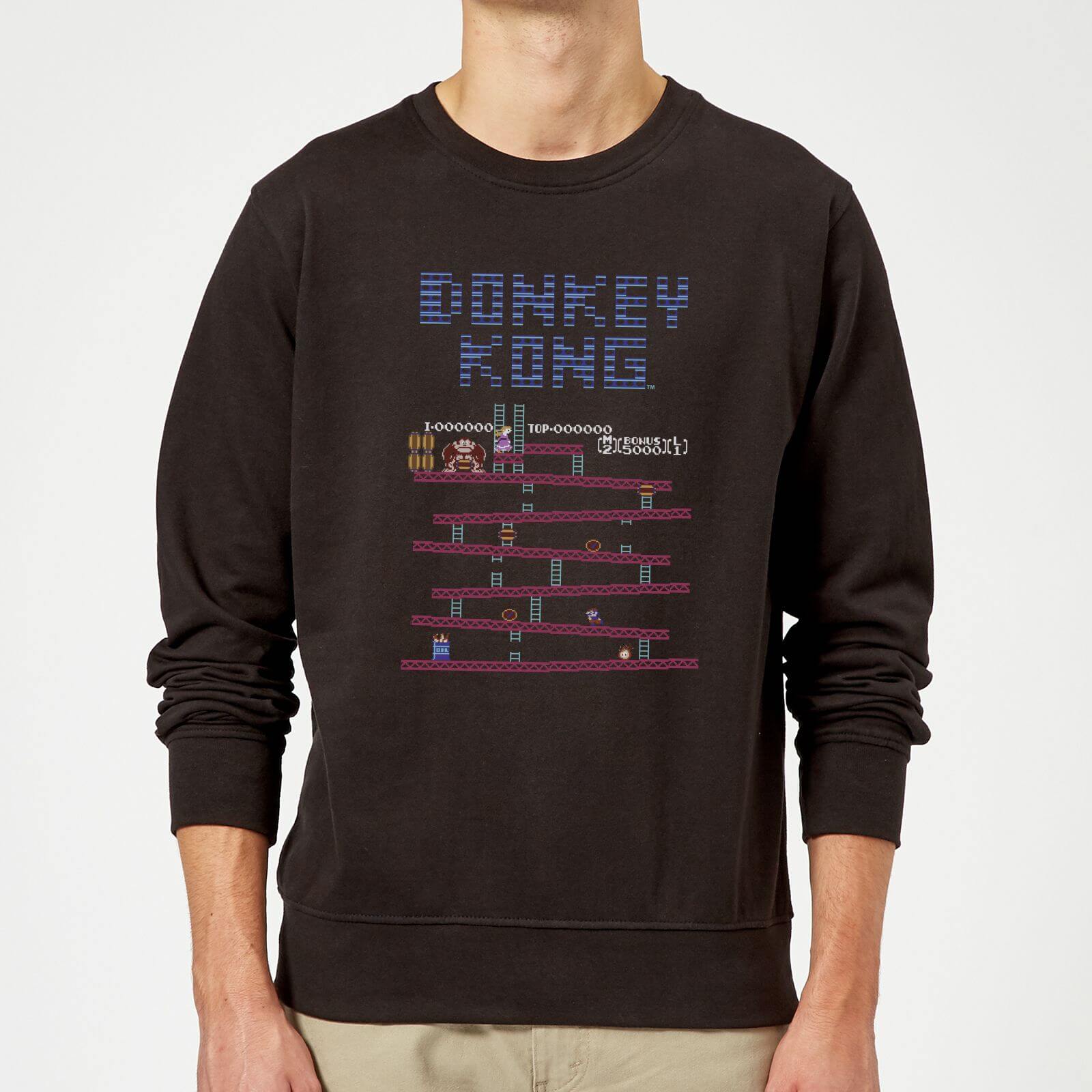 Sweat Homme Donkey Kong Rétro - Nintendo - Noir - XXL