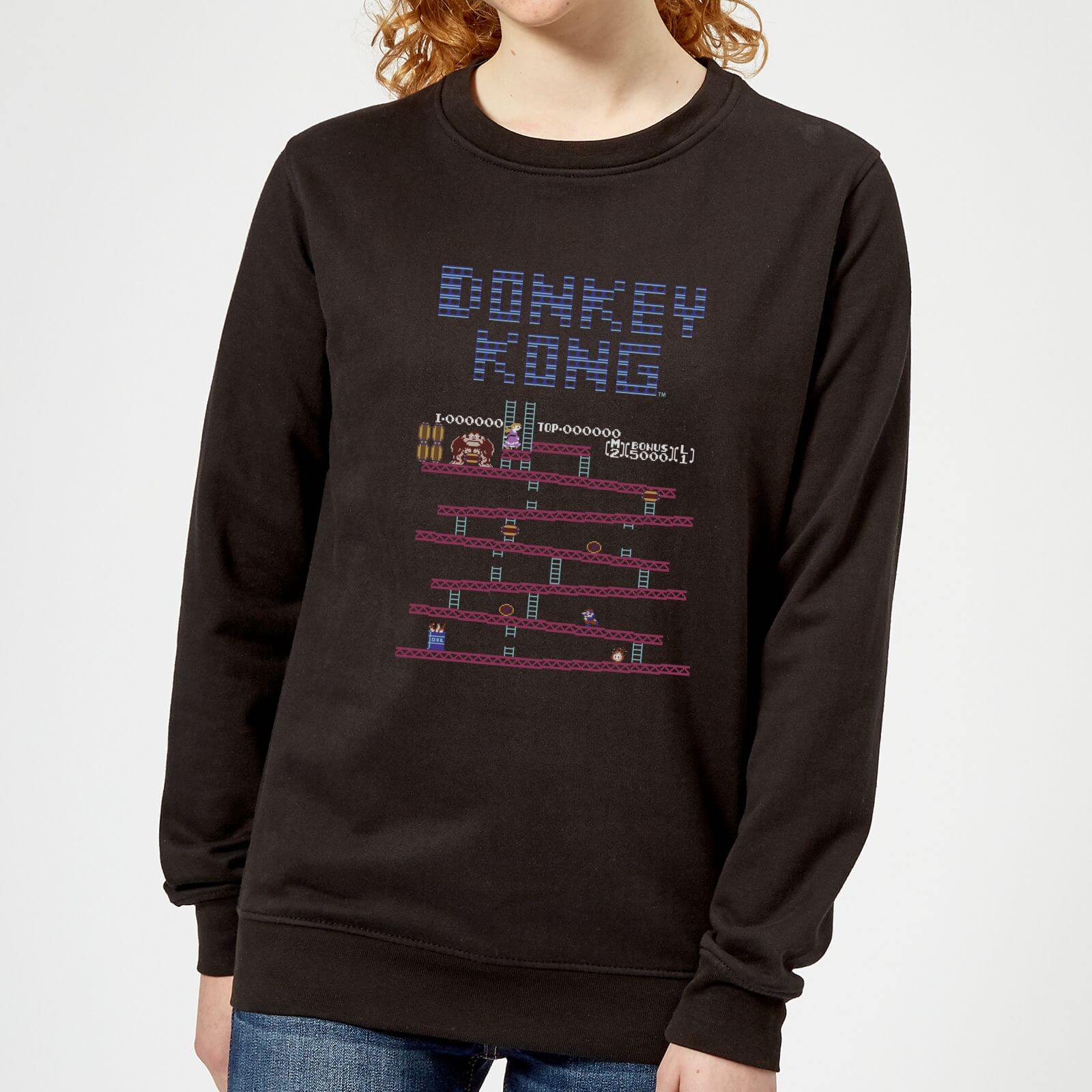 Sweat Femme Donkey Kong Rétro - Nintendo - Noir - 5XL