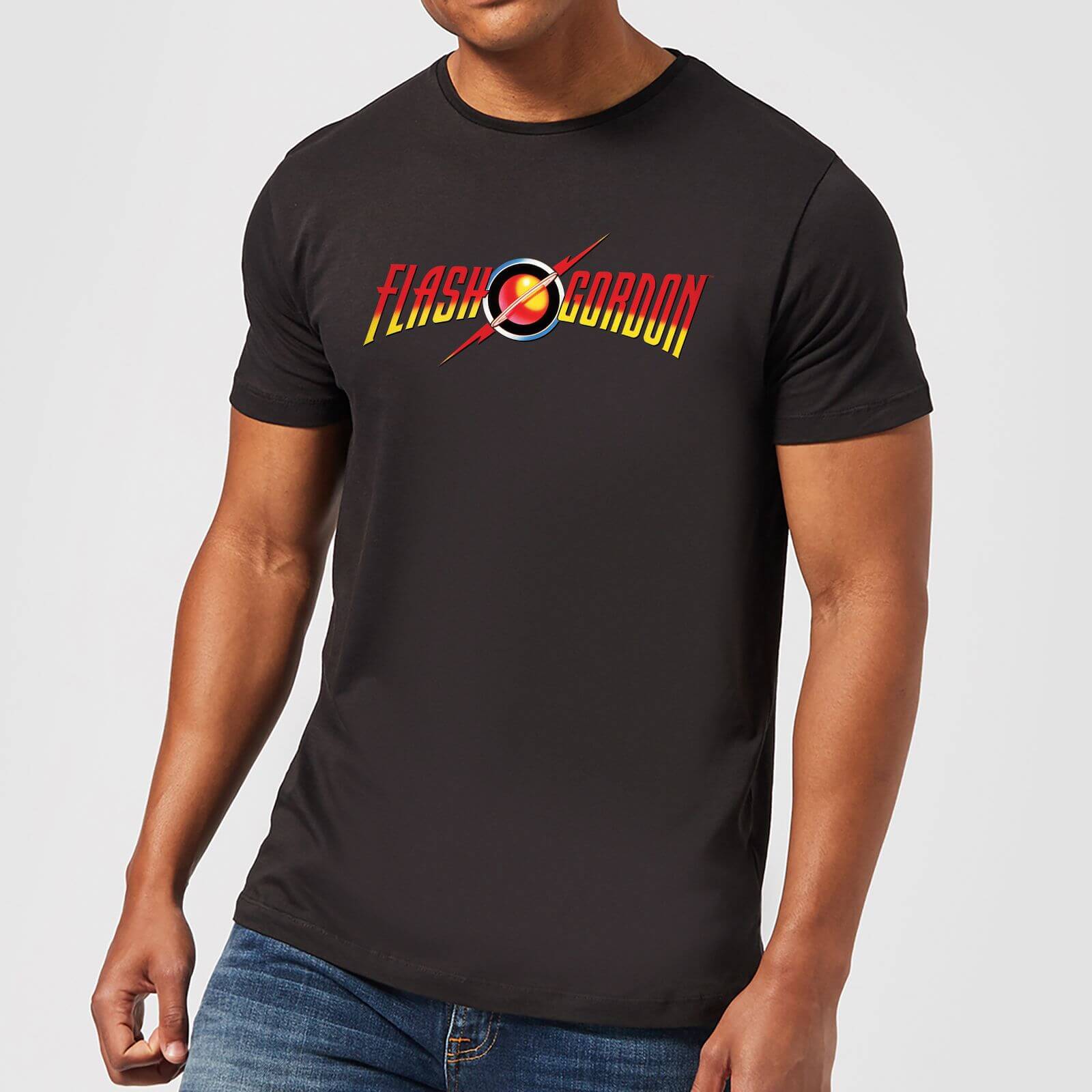 Flash Gordon Movie Logo Men's T-Shirt - Black - L