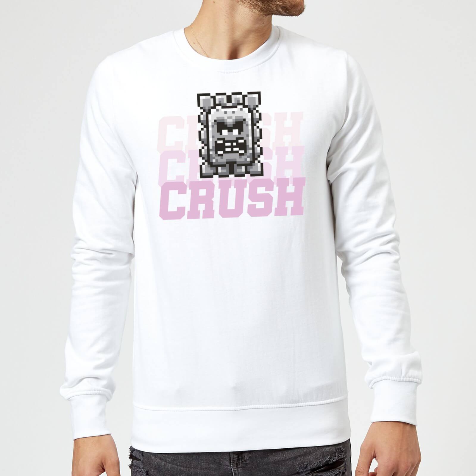 Super Mario CRUSH CRUSH CRUSH Sweatshirt - White - M - Blanc