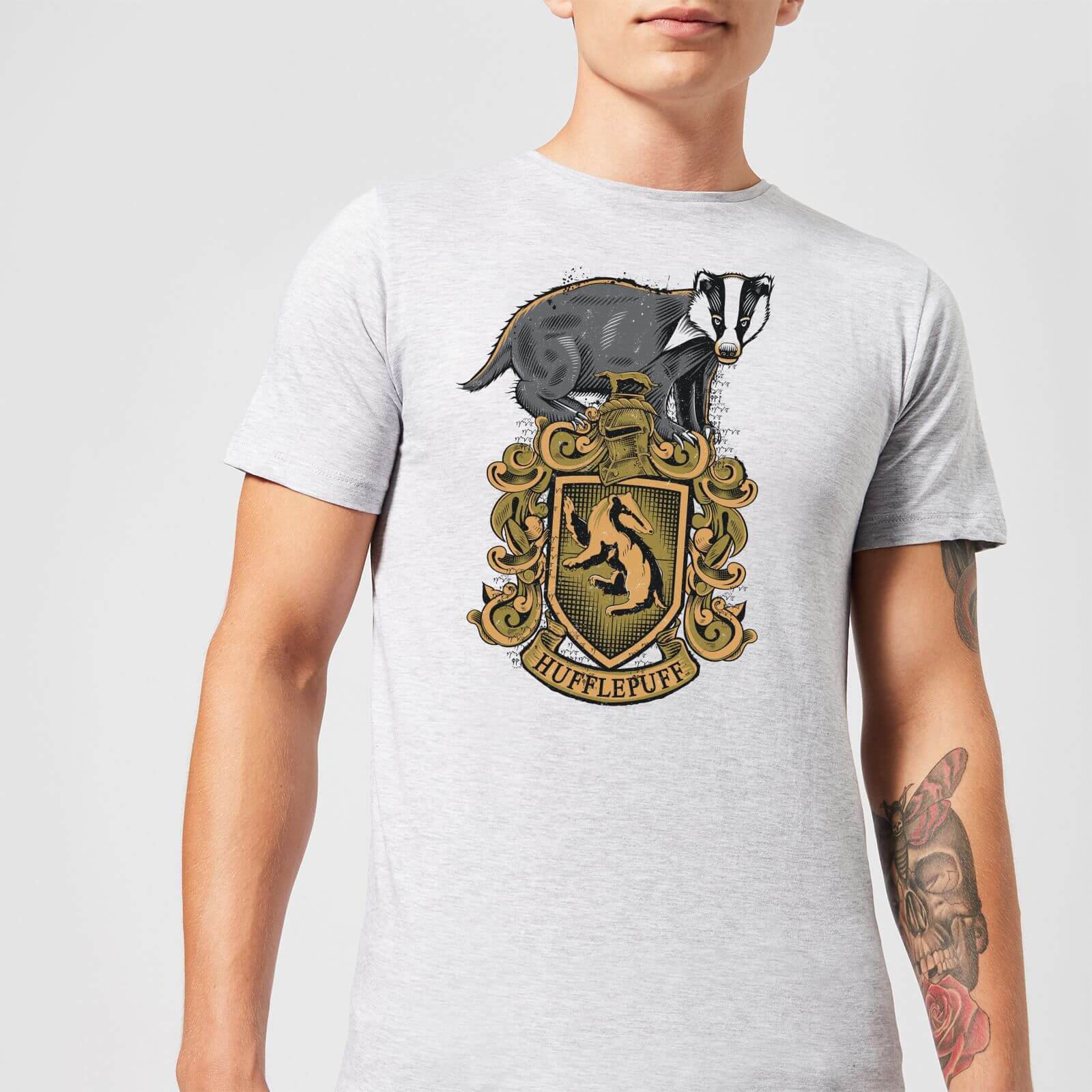 Harry Potter Hufflepuff Drawn Crest Men's T-Shirt - Grey - XL
Harry Potter Hufflepuff Drawn Crest Men's T-Shirt - Grey - XL