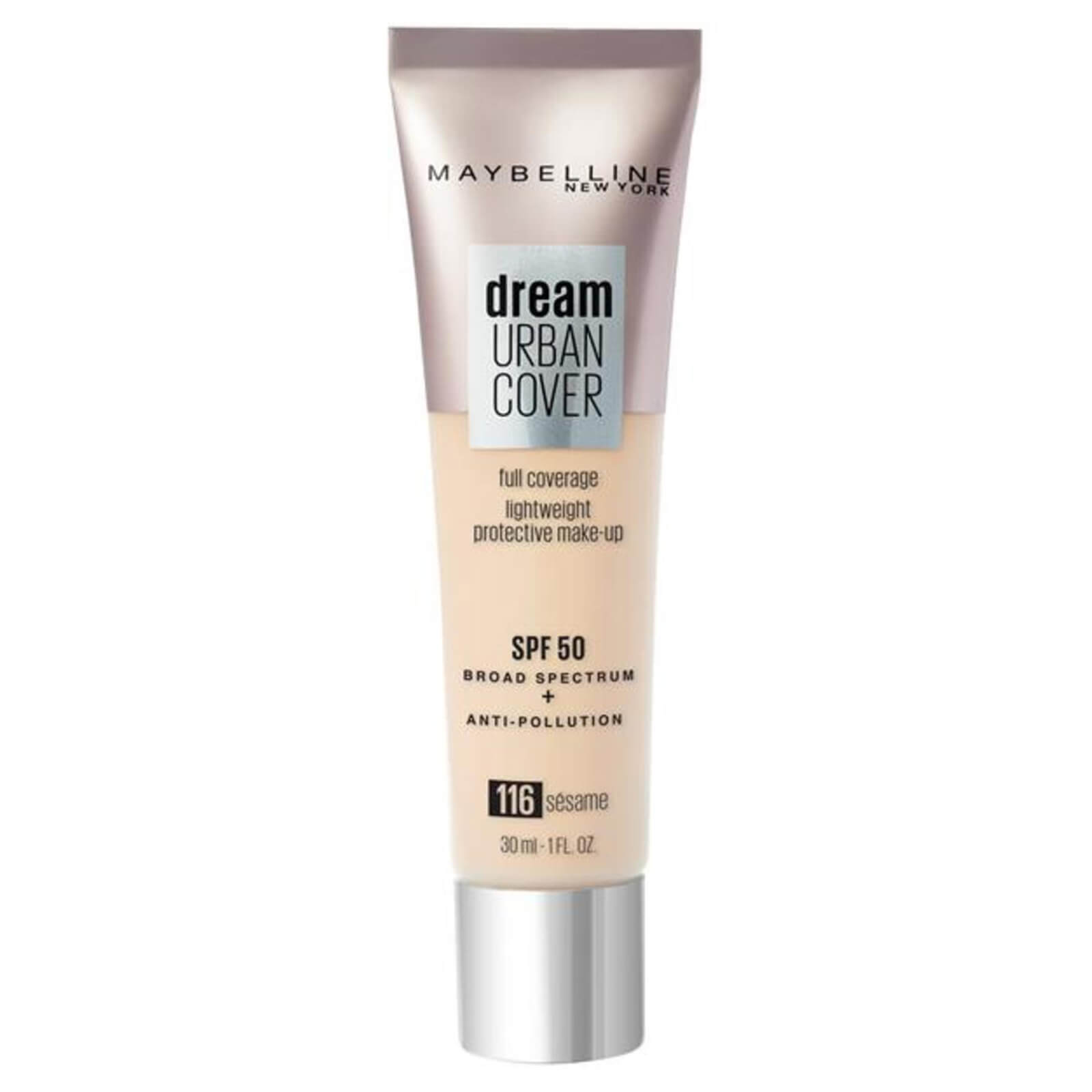 Maybelline Dream Urban Cover SPF50 Foundation 121ml (Various Shades) - 116 Sesame
Maybelline Dream Urban Cover SPF50 Foundation 121ml (Various Shades) - 116 Sesame