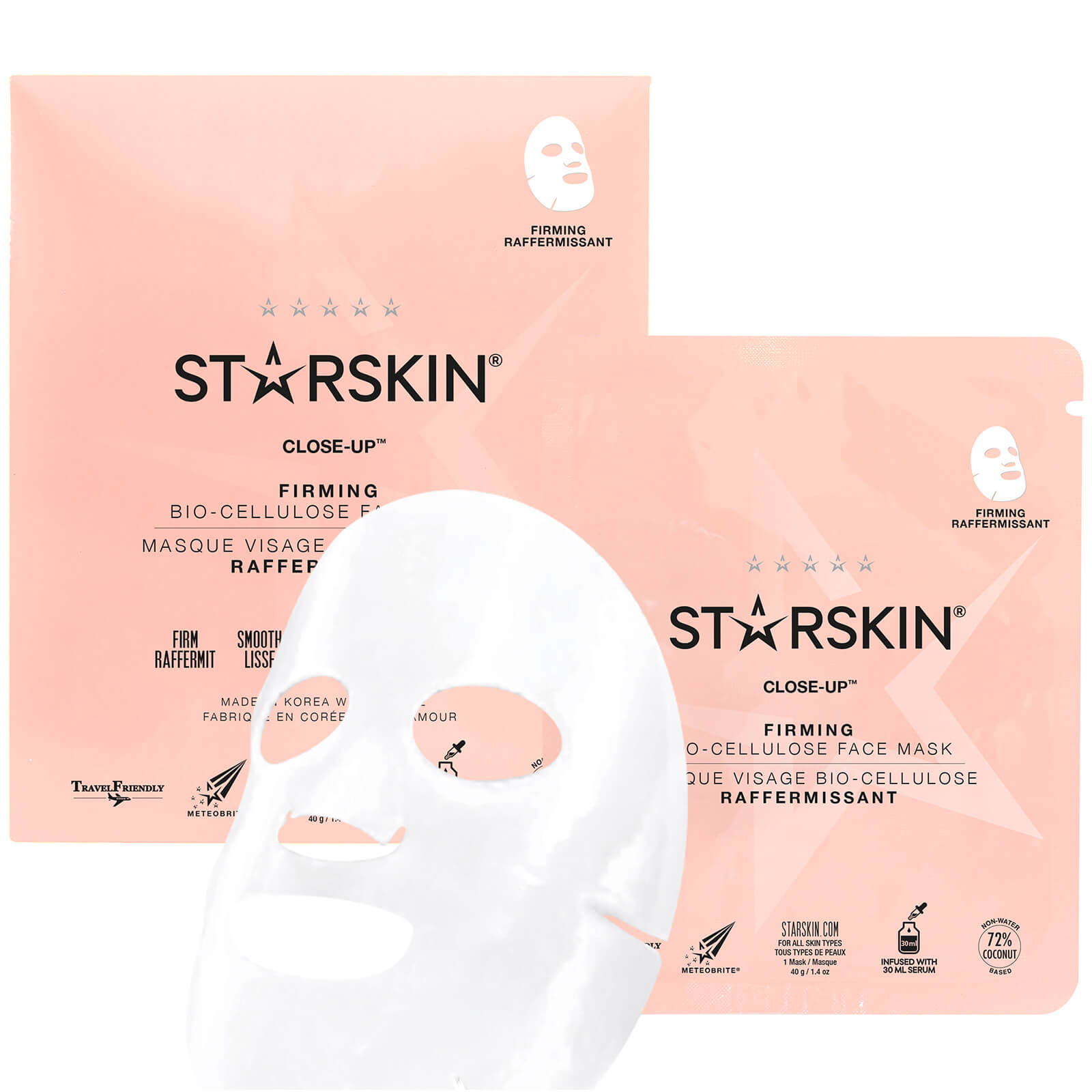 STARSKIN Close-Up Firming Bio-Cellulose Second Skin Face Mask 1.4 oz
STARSKIN Close-Up Firming Bio-Cellulose Second Skin Face Mask 1.4 oz