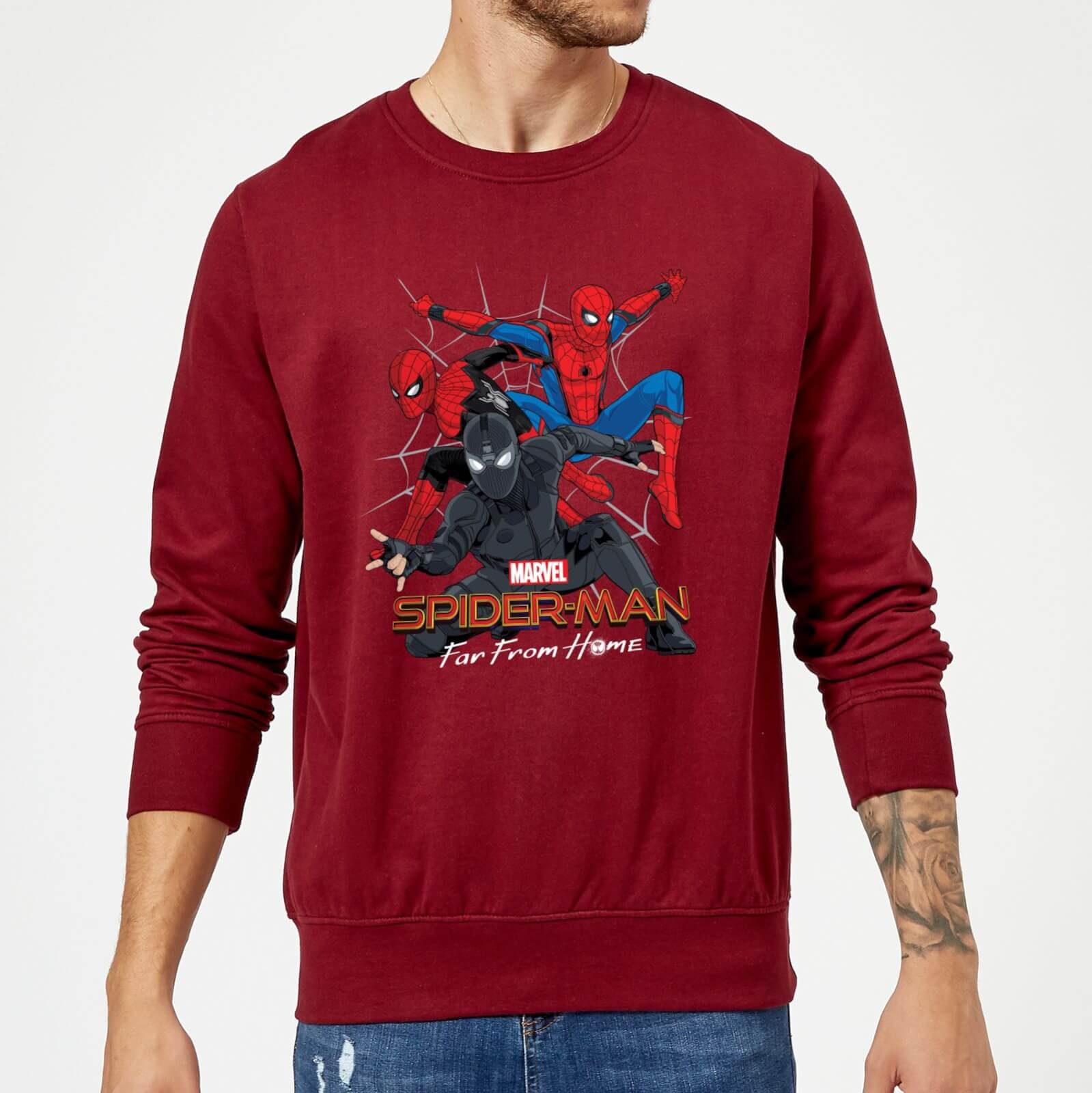 Spider-Man Far From Home Multi Costume Sweatshirt - Burgundy - XXL