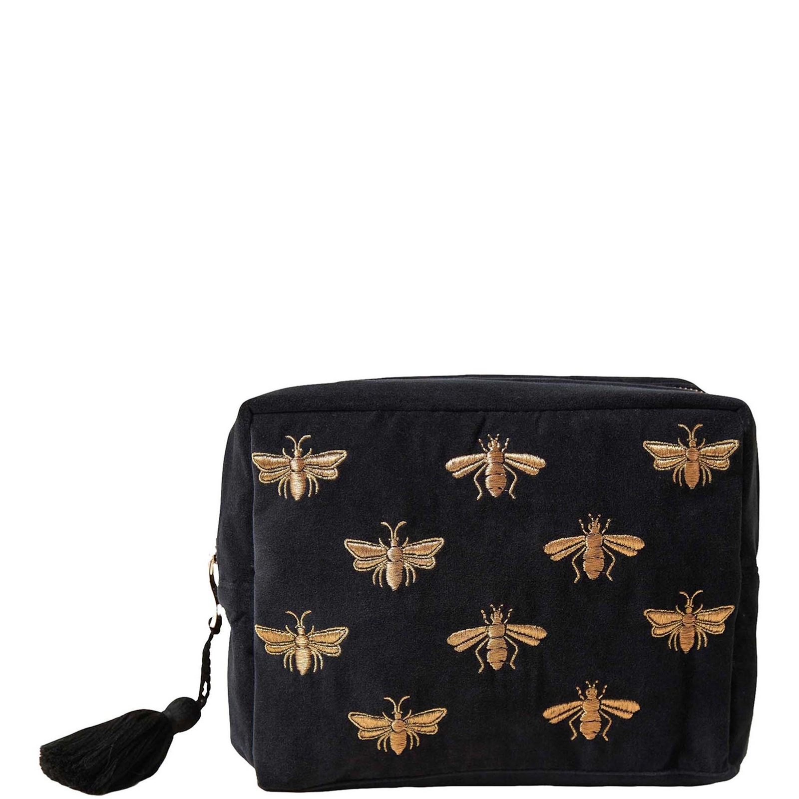 Elizabeth Scarlett Honey Bee Charcoal Velvet Wash Bag
Elizabeth Scarlett Honey Bee Charcoal Velvet Wash Bag