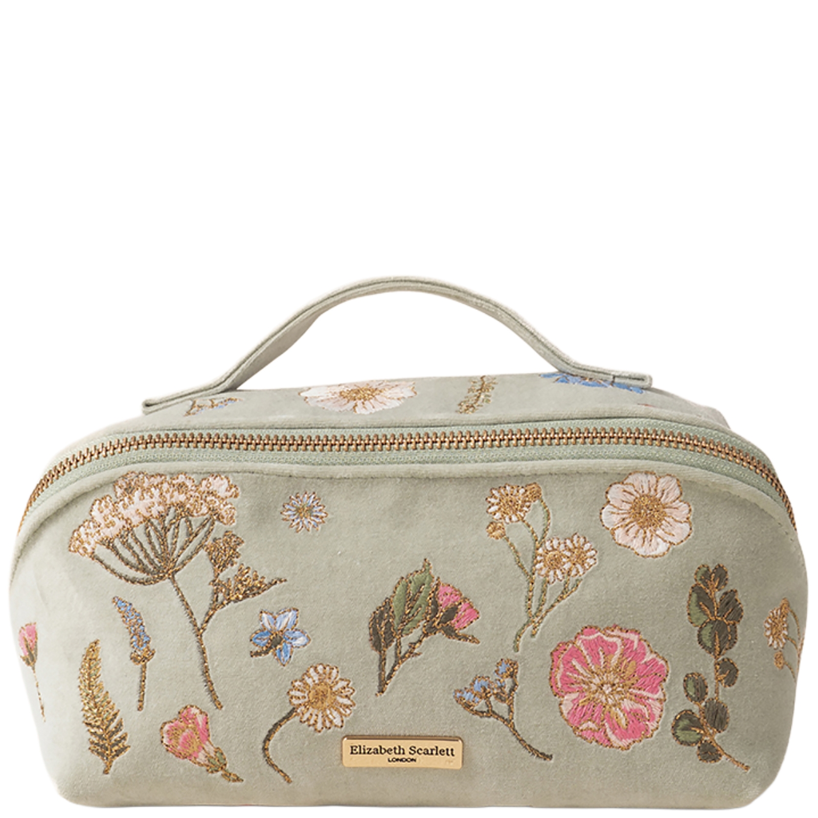 Elizabeth Scarlett Pressed Flowers Velvet Open Flat Makeup Bag - Sage
Elizabeth Scarlett Pressed Flowers Velvet Open Flat Makeup Bag - Sage