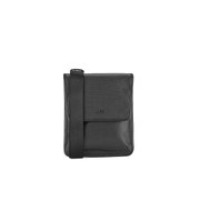 HUGO  Tallit Leather Cross Body Bag - Black