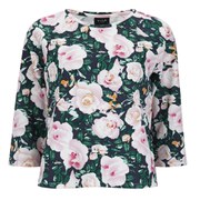 VILA Women's Bana 3/4 Sleeve Top - Black Iris