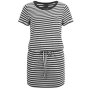 Six Ames Women's Ramona Drawstring Dress - Stripe White/Black