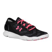 Under Armour Women's SpeedForm Apollo Vent Running Shoes - Black/White/Pink Shock