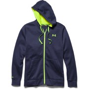 Under Armour Men's Storm Cotton Rival Full Zip Hoody - Midnight Navy/Yellow