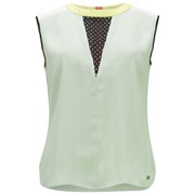 Numph Women's Ricci Colour Block Top - Subtle Green