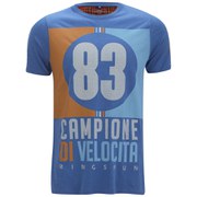 Ringspun Men's Velocity Printed T-Shirt - Royal Marl