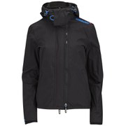 Superdry Women's Hooded Technical Pop Zip Windcheater - Black/Electric Blue