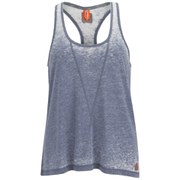 Superdry Women's Super Sewn Burnout Vee Tank Top - Eclipse Navy