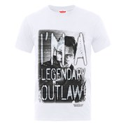 Marvel Guardians of the Galaxy Men's I'm A Legendary Outlaw T-Shirt - White