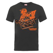 Marvel Guardians of the Galaxy Men's Rockin Rocket T-Shirt - Charcoal