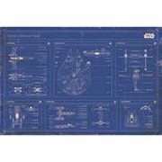 Star Wars Rebel Alliance Fleet Blueprint - 24 x 36 Inches Maxi Poster