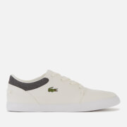 Lacoste Men’s Bayliss Canvas Trainers - White/Black - UK 9