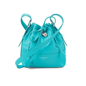 Aspinal of London Padlock Nappa Leather Bucket Bag - Smooth Aqua