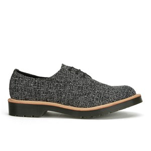 Dr. Martens Men's 'Made in England' Crafted Lester 3-Eye Leather Shoes - Black Melange Silk