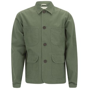 Universal Works Men's Labour Jacket - Olive Japanese GI Cotton - Free