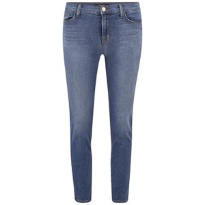J Brand Women's T289 Dynamic Super Stretch Mid Rise Crop Jeans - Blue