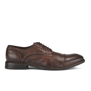 H Shoes by Hudson Men's Darem Drum Dyed Toe Cap Derby Shoes - Brown