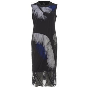 McQ Alexander McQueen Women's Feather Dress - Darkest Black