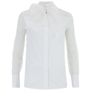 Karl Lagerfeld Women's Reka Bow Blouse - White