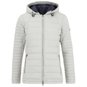 Barbour Women's Landry Baffle Quilt Coat - Silver Ice/Navy